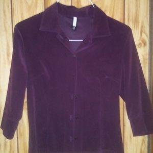Forever 21 XS/S purple velour shirt